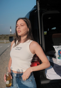 Meet Me Out East Crop Tank