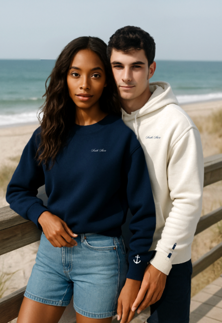 Meet Me In Ocean Beach Hoodie - Navy