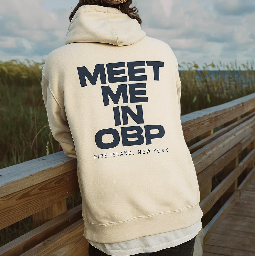 Meet Me In OBP Hoodie - Sand